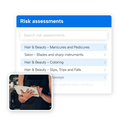 Risk assessments for beauty and hair salons