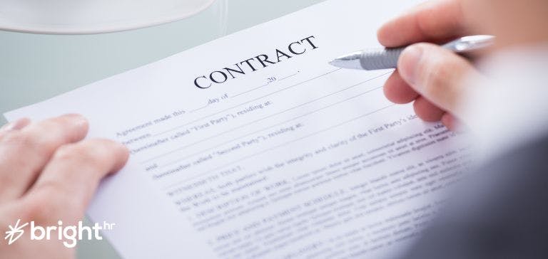 Employment contract Picture of employment contract