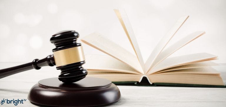 Picture of book and court hammer