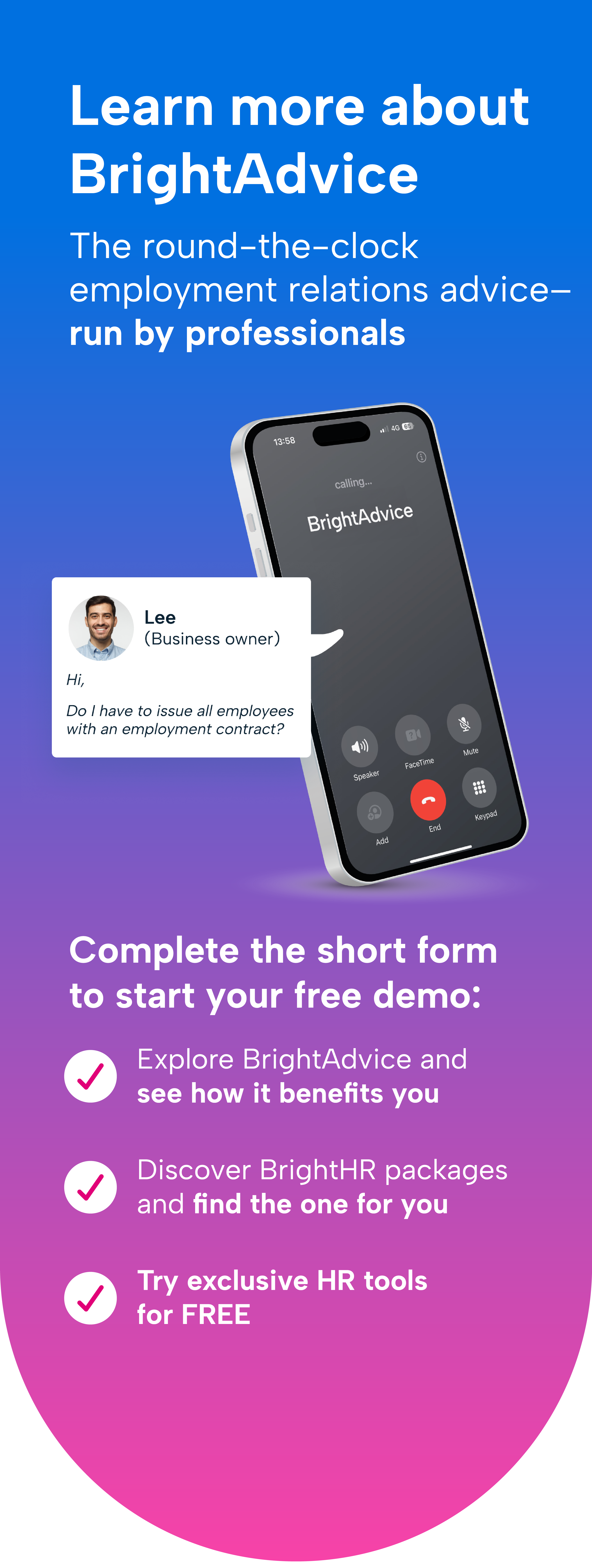 Book a demo form image