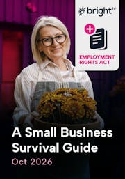 The front page of BrightHR's October 2026 Survival Guide for employers in the UK
