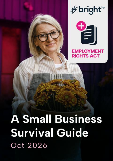 The front page of BrightHR's October 2026 Survival Guide for employers in the UK