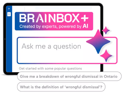 A graphic displaying BRAINBOX+ alongside some popular questions in Canada.