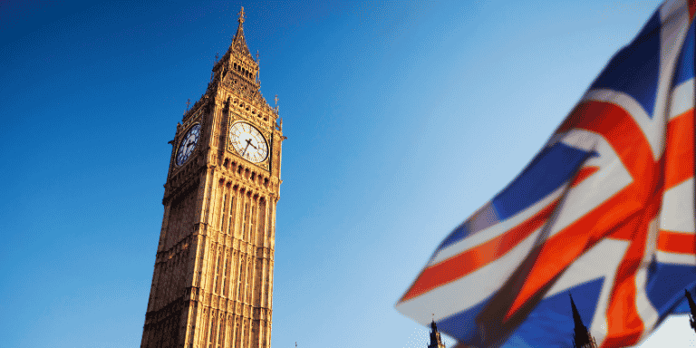 Autumn Budget 2026 The Houses of Parliament pictured alongside a Union Jack