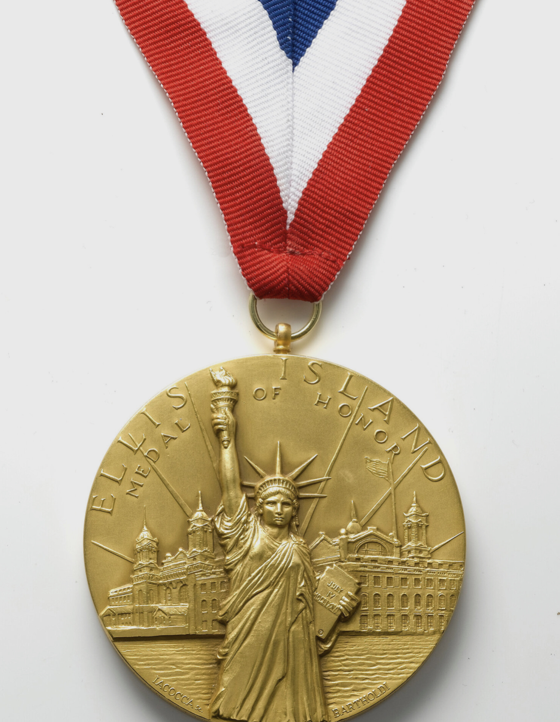 Closeup of an award