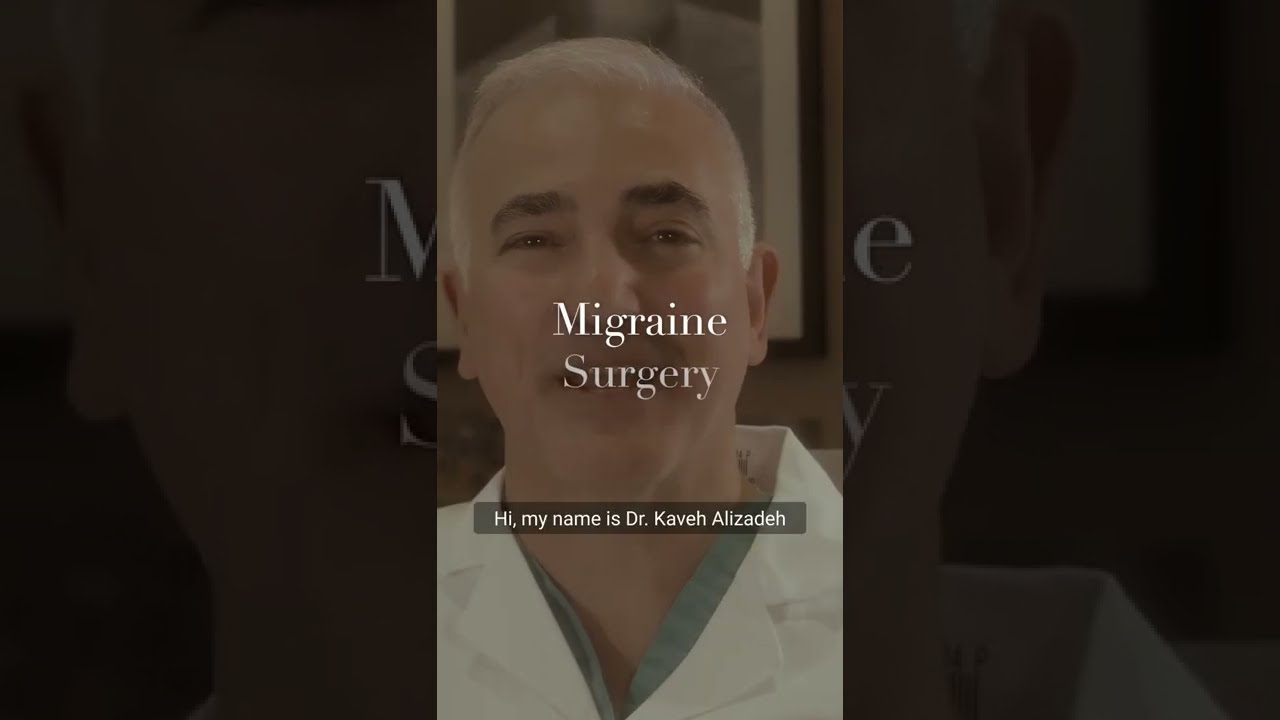 Dr. Alizadeh talking about migraine surgery.