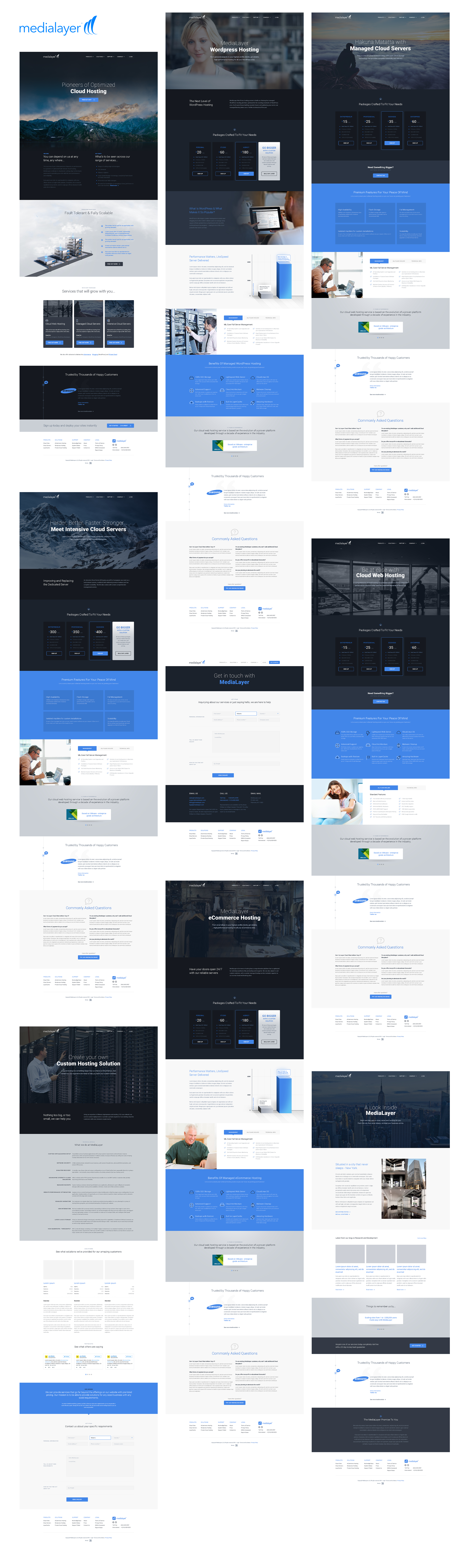 Most pages that I designed for MediaLayer