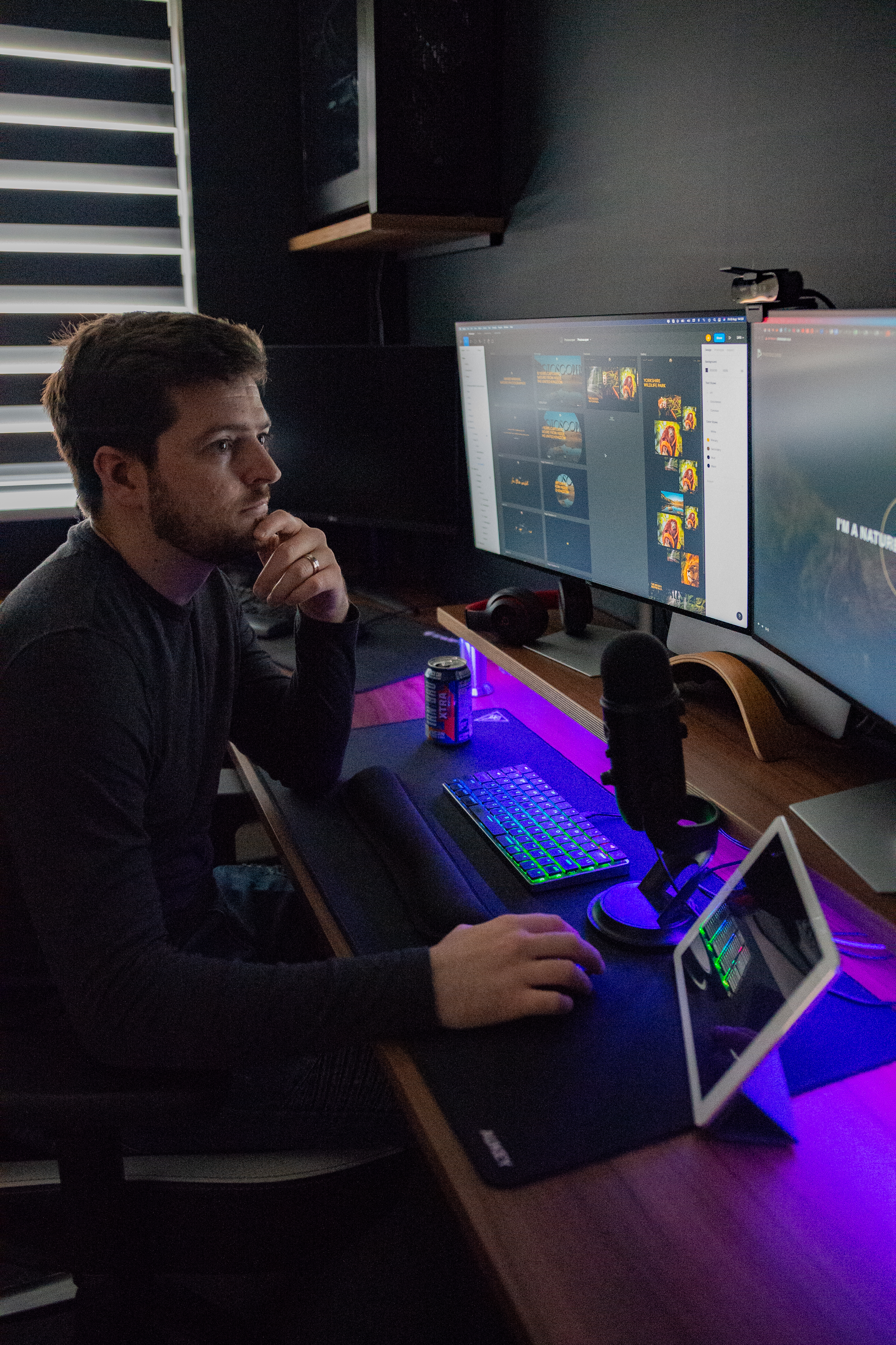 Adam Roberts in his designer habitat