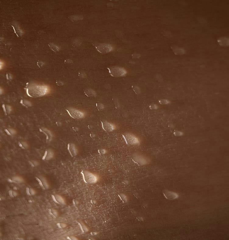 water drops on skin