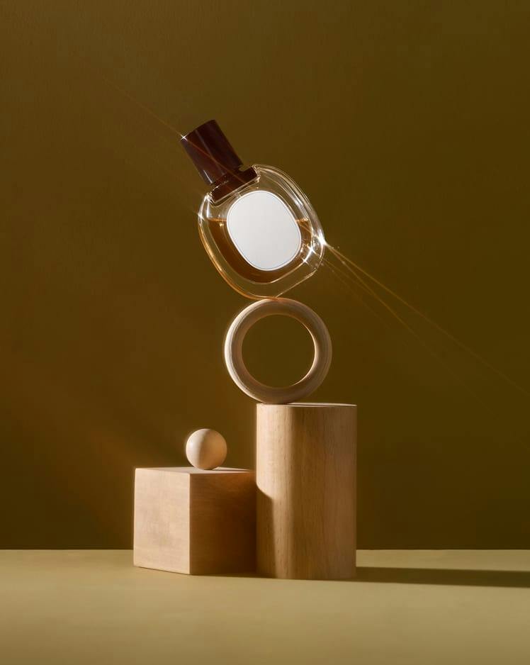 beauty product balancing on objects