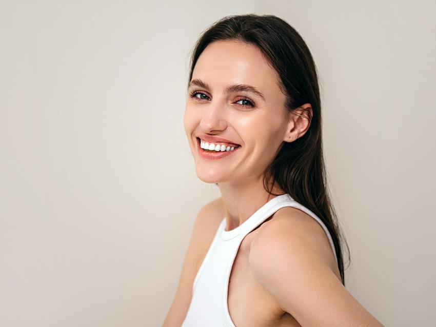 Woman smiling
