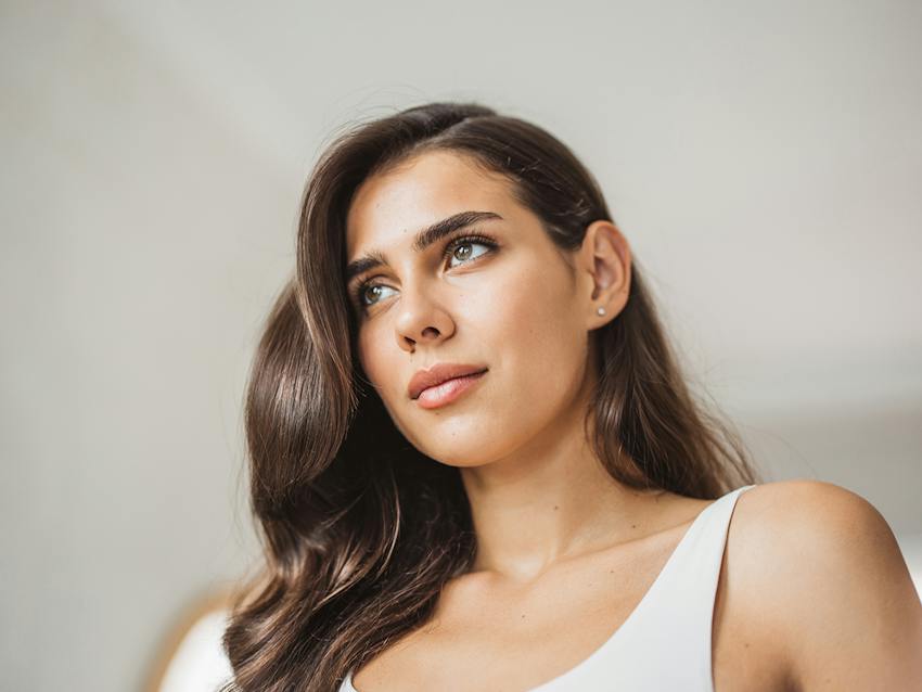 Woman looking off into the distance