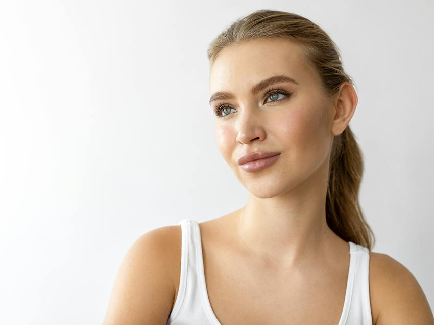 Woman smiling