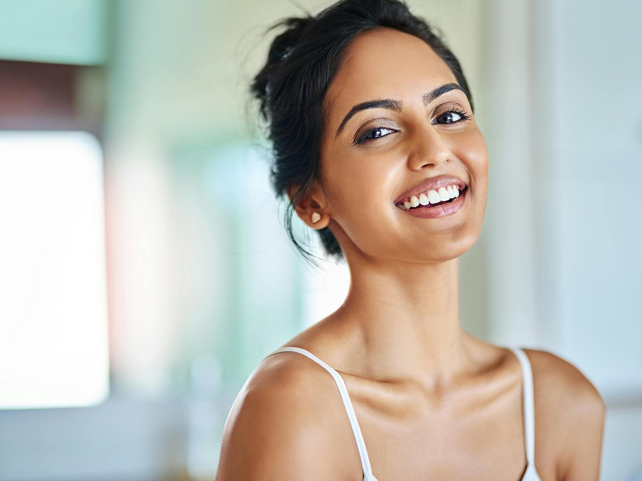 Woman smiling