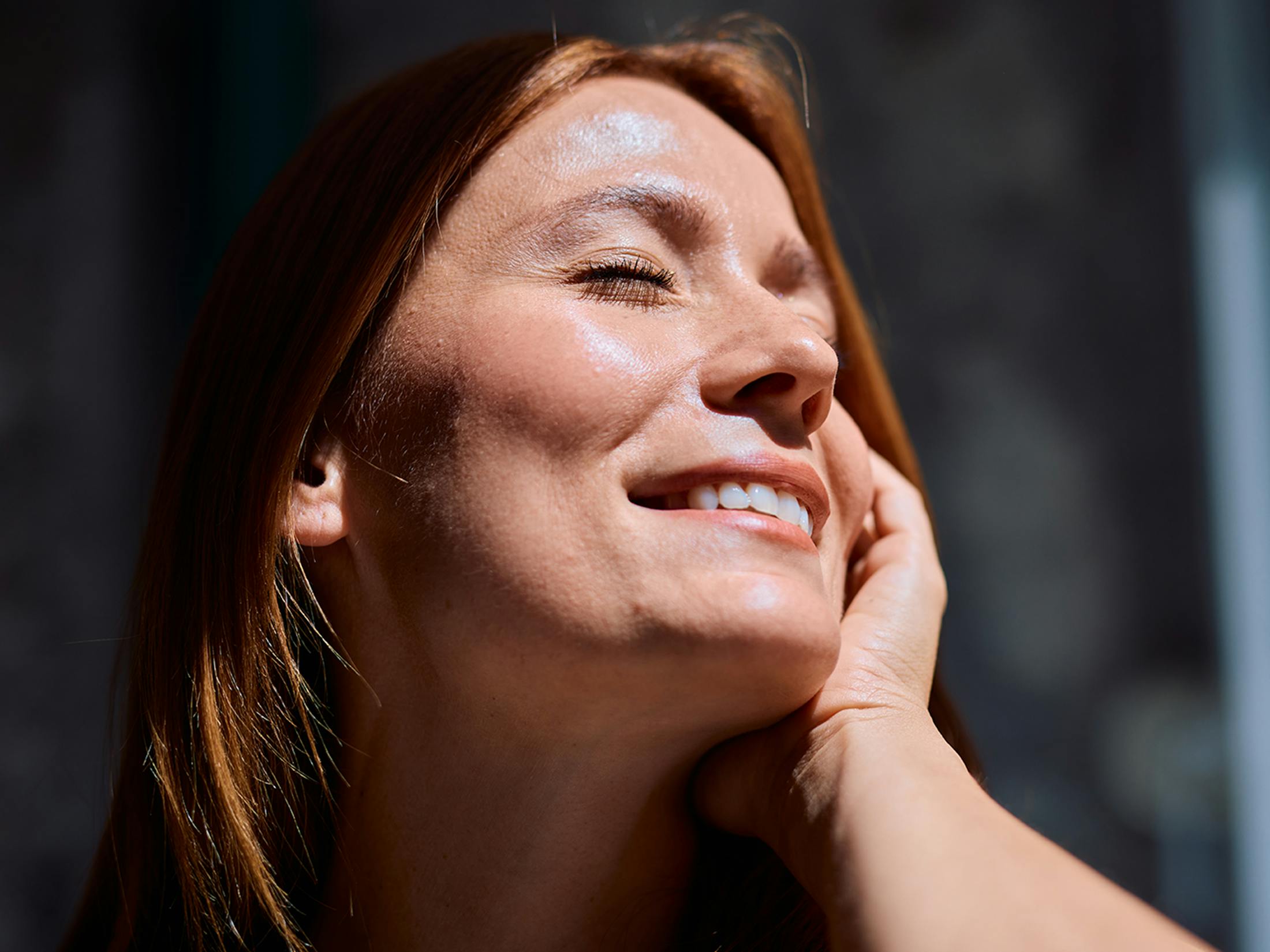Woman smiling