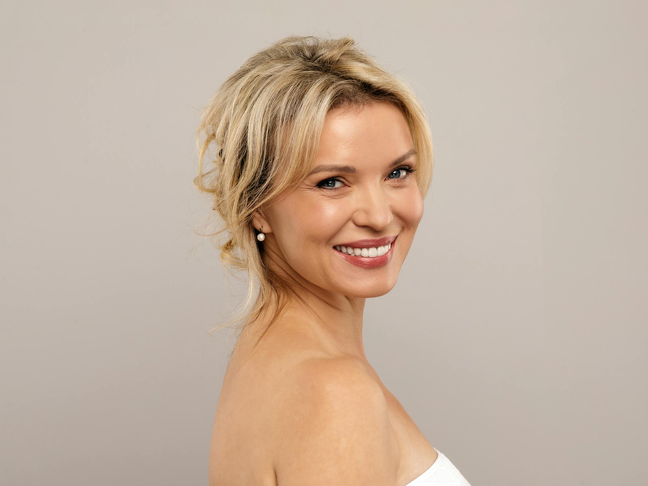 Woman smiling