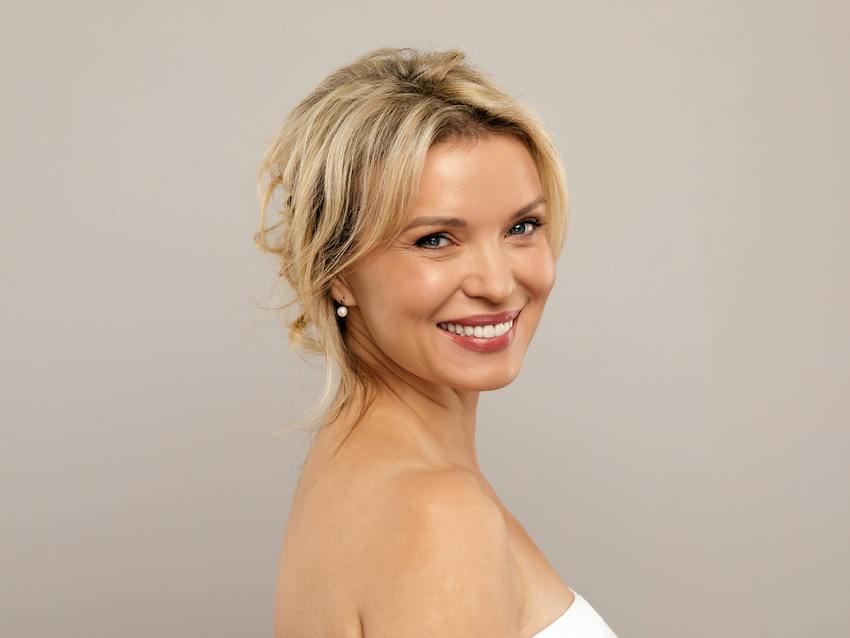 Woman smiling