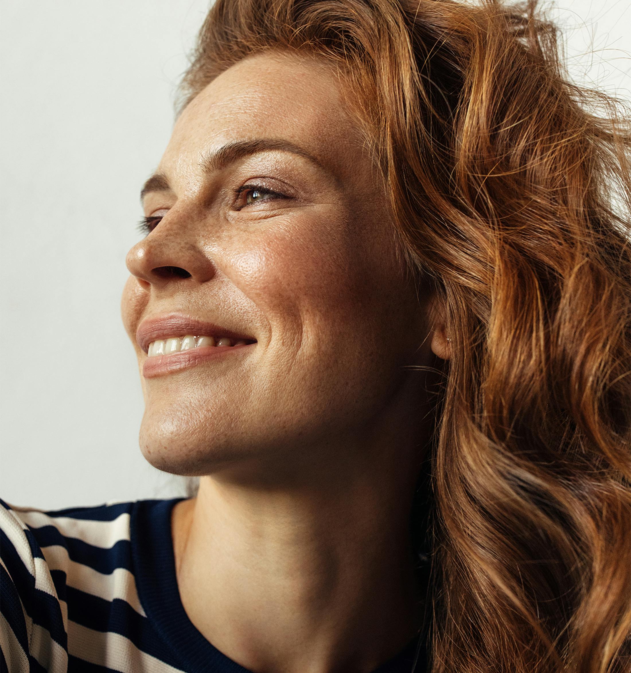 Woman smiling