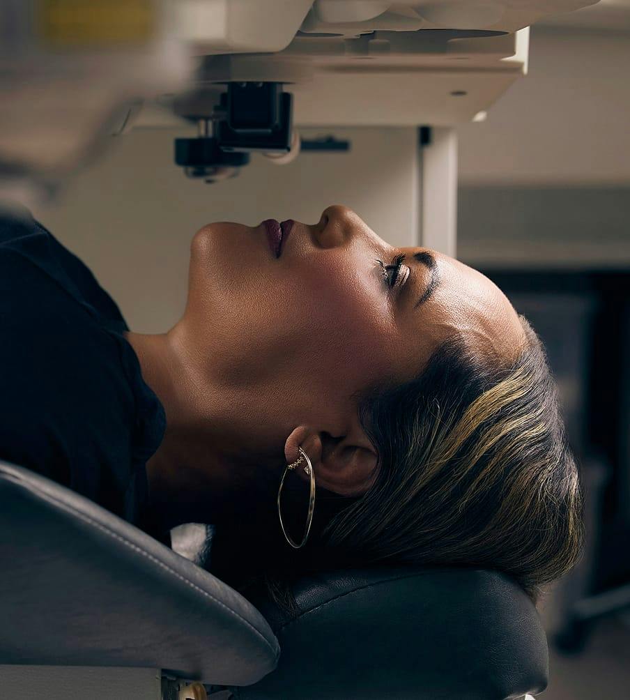 Woman during procedure
