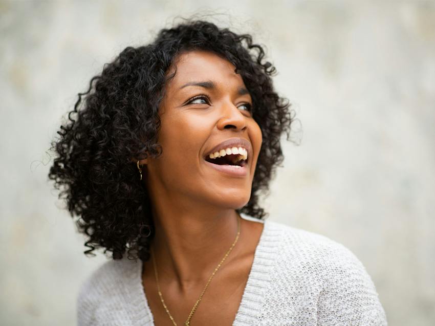 Woman smiling