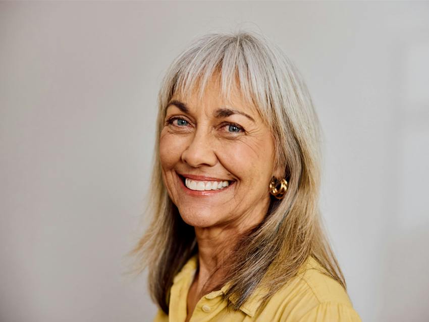 Woman smiling