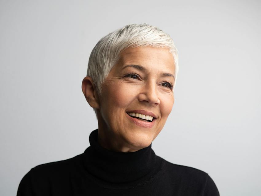 Woman smiling