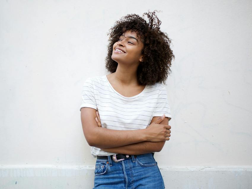 Woman smiling