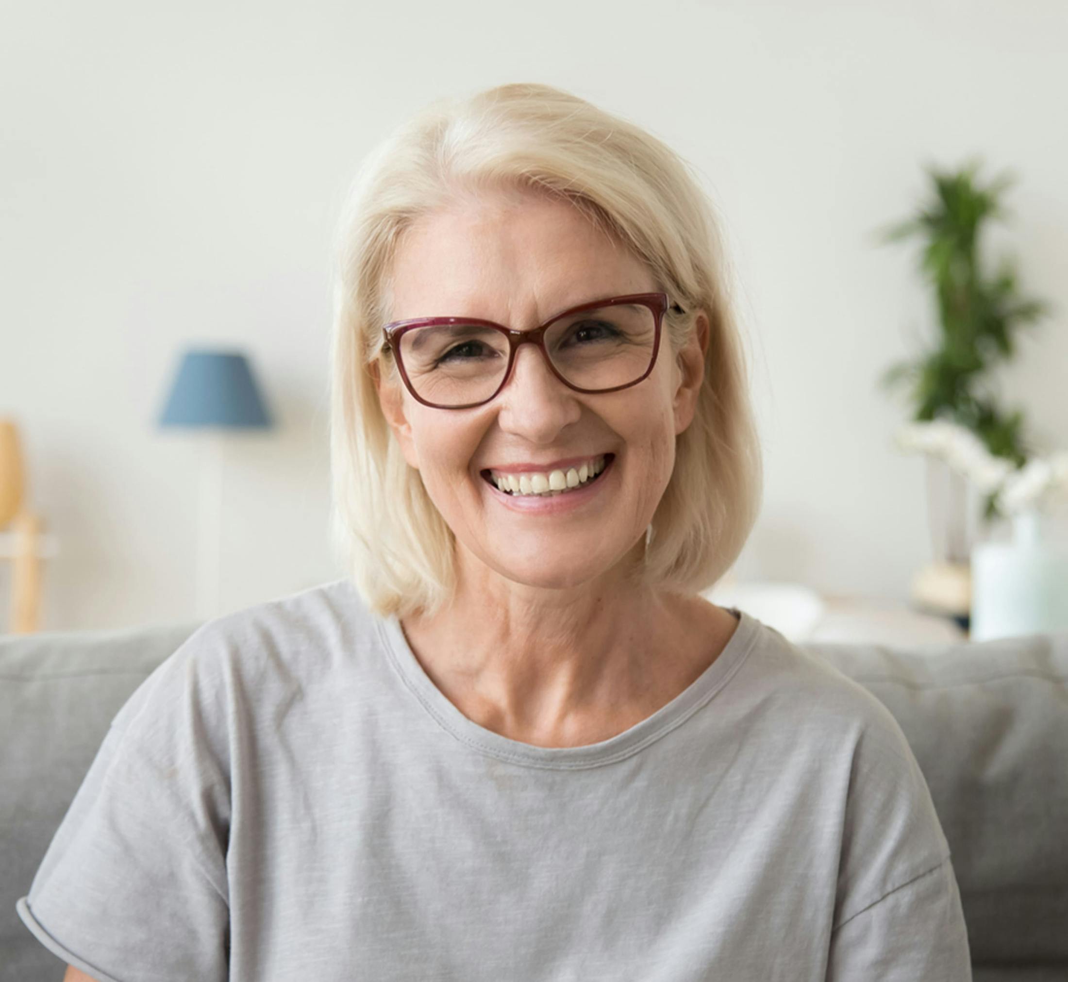 Woman smiling