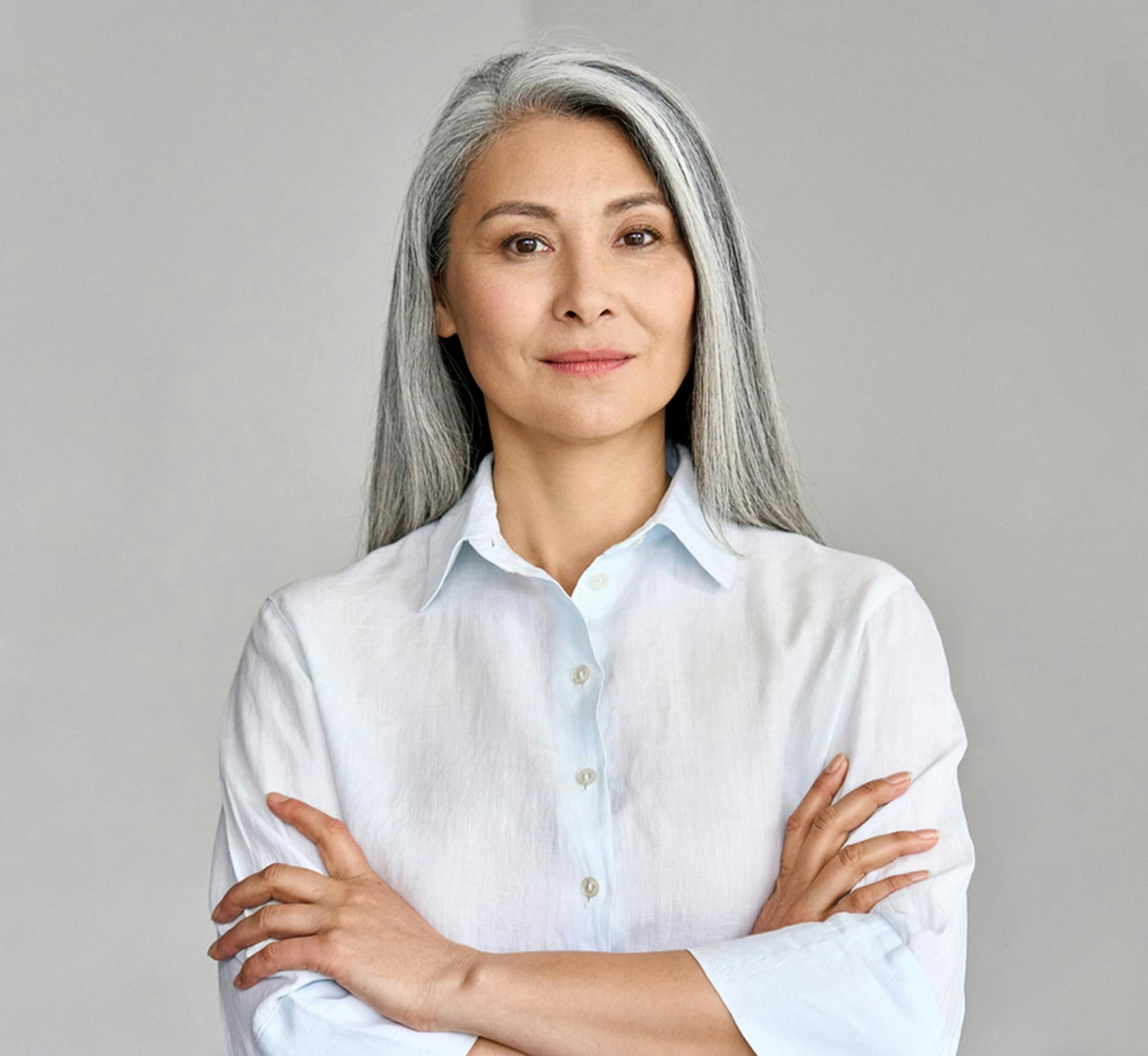 Woman smiling