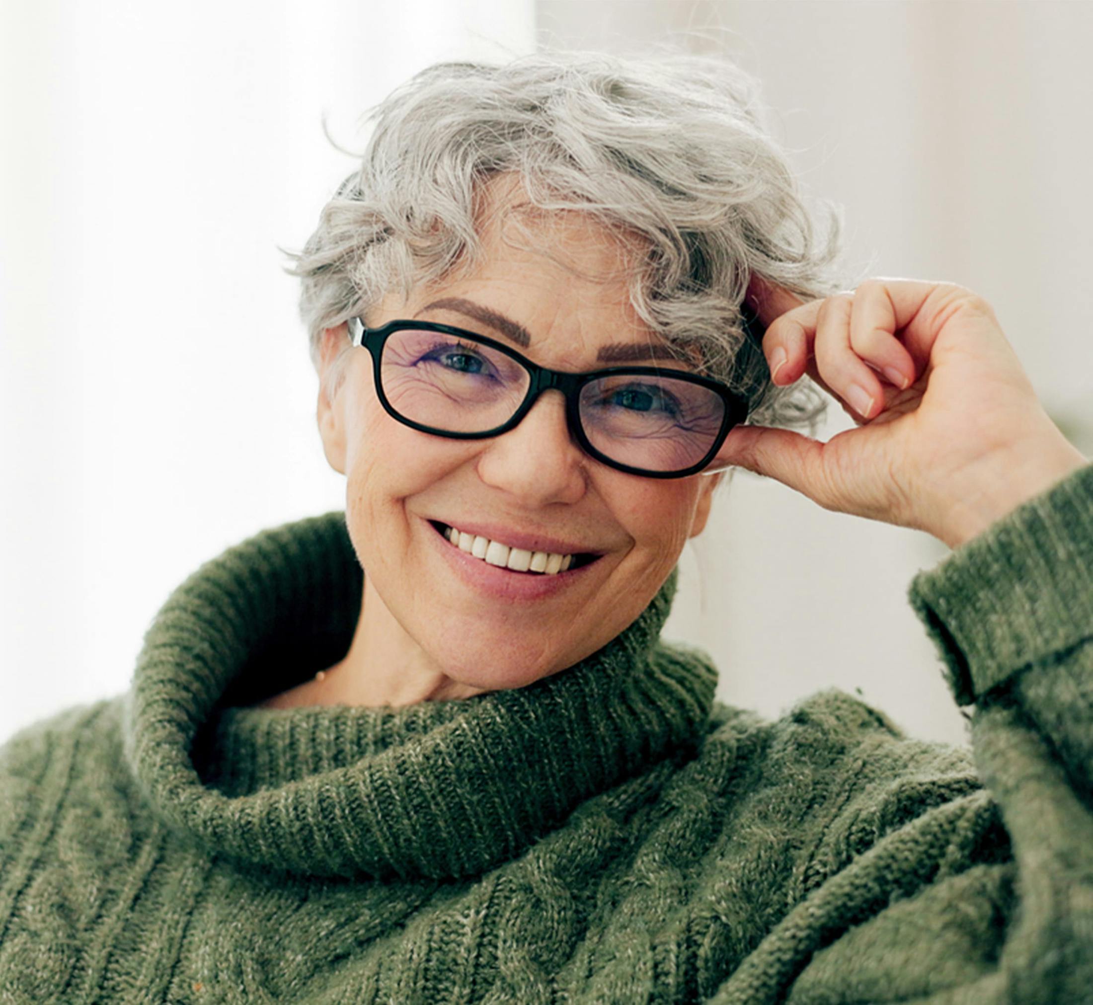 Woman smiling