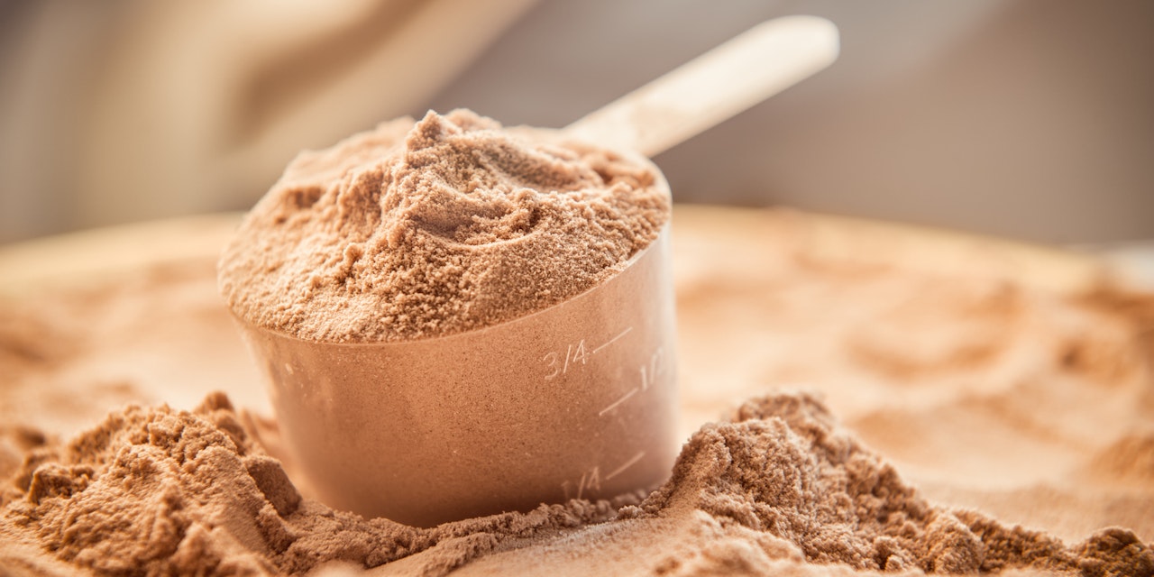 Scoop of protein powder