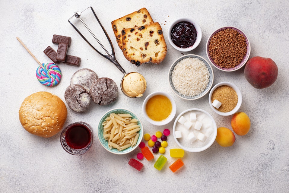 Various sugary simple carbohydrate  products