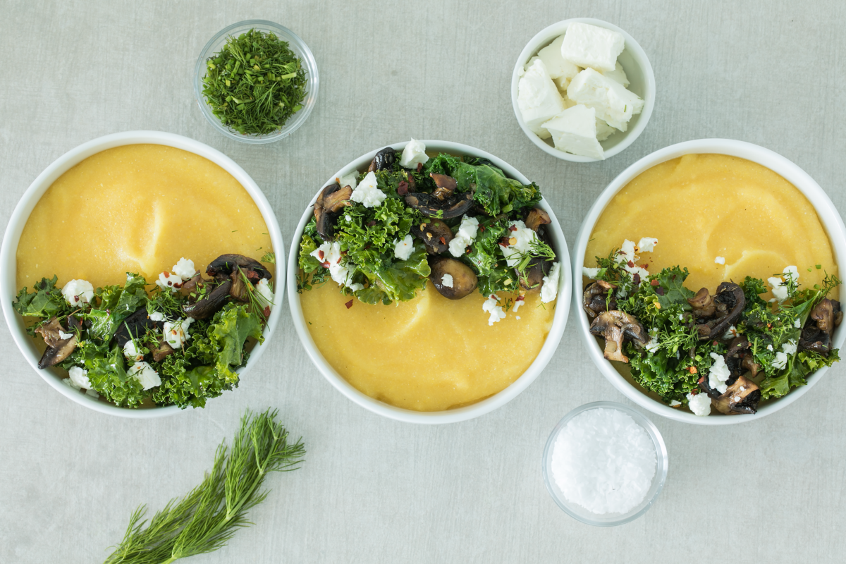 Polenta with mushrooms and kale Lifesum