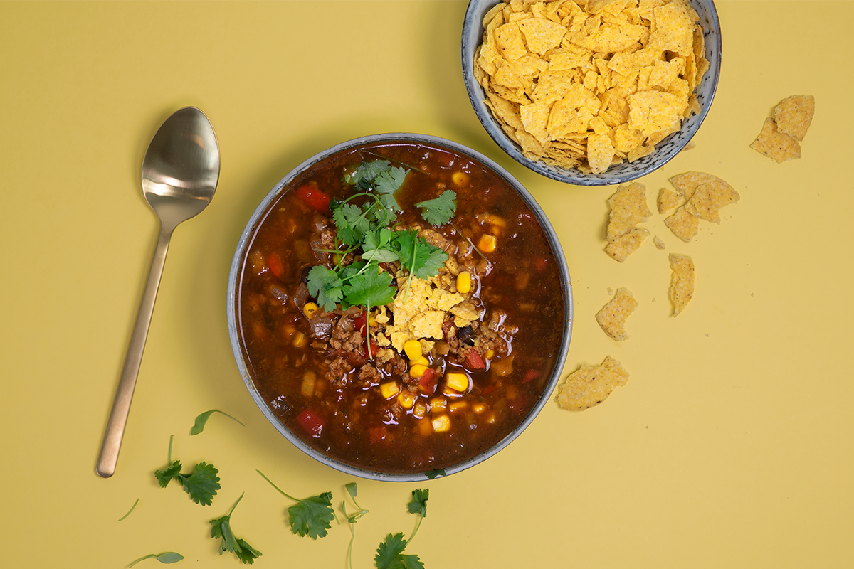 Vegan taco soup<!-- -->