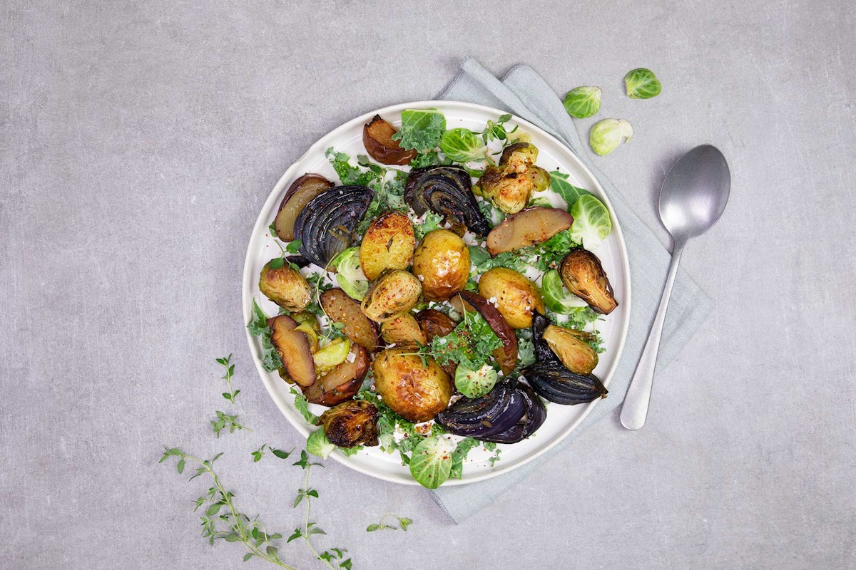Roasted potatoes and vegetables - Lifesum