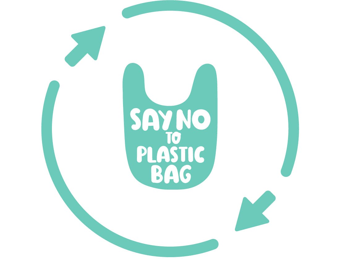 Say no to plastic bags icon