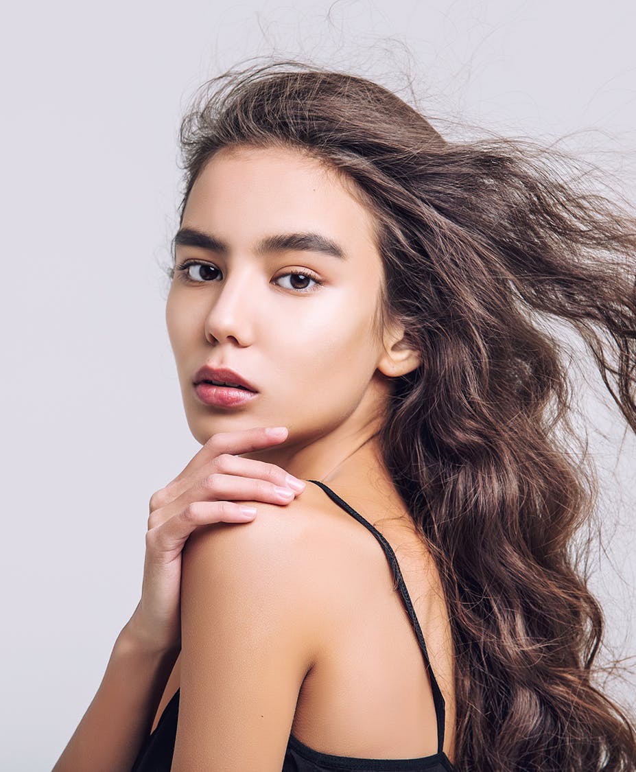 Exoctic woman gazing mysteriously