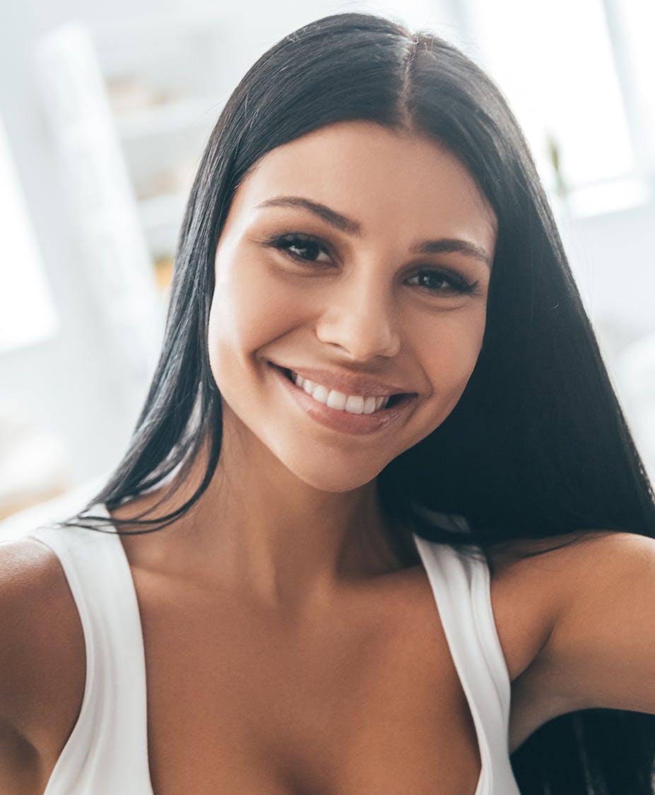 Beautiful young woman smiling