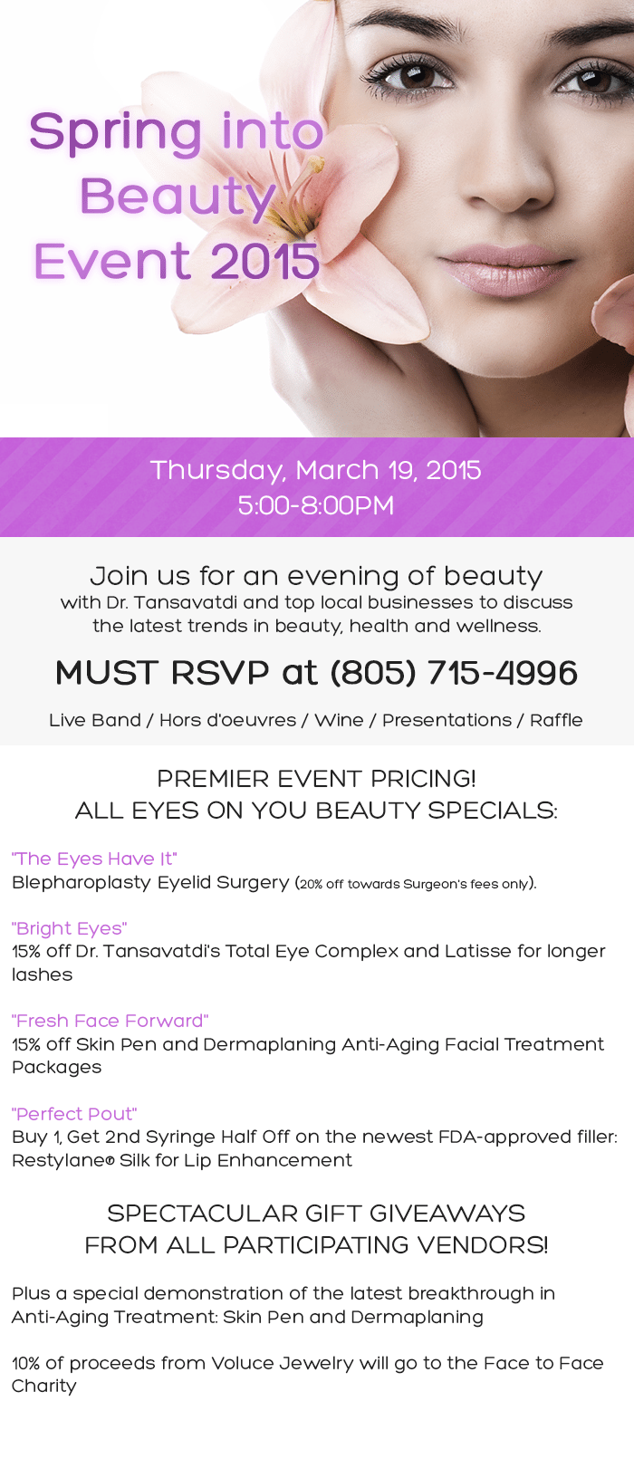 Spring into Beauty Event 2015! (March 19, 2015)