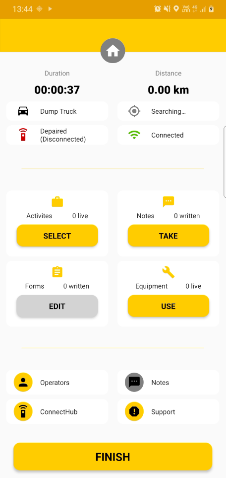 bMoves app - Dashboard