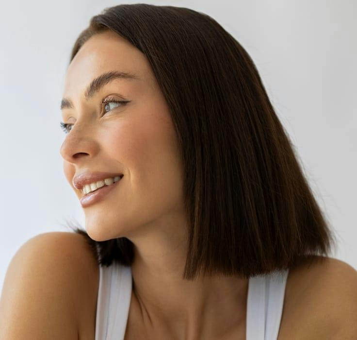 Woman looking to the side