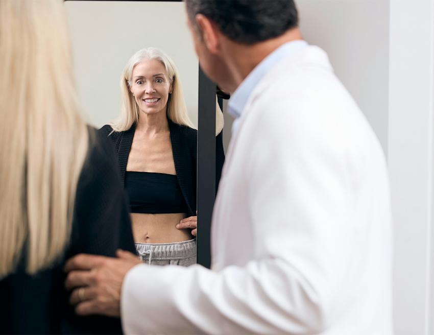 Woman smiling