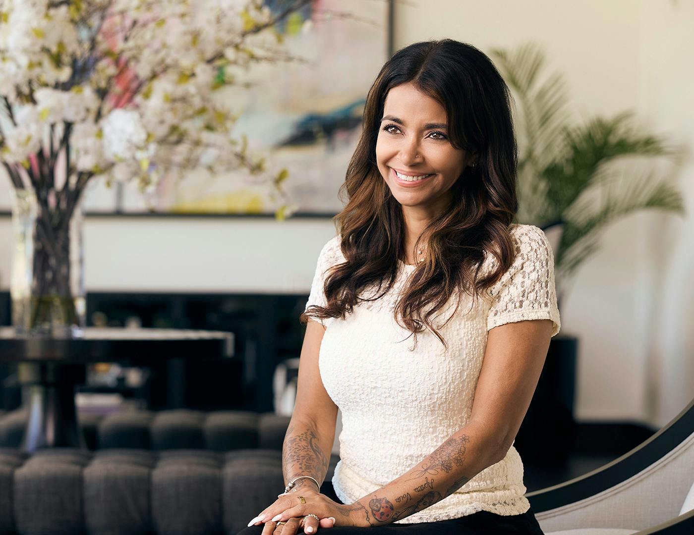 Woman smiling
