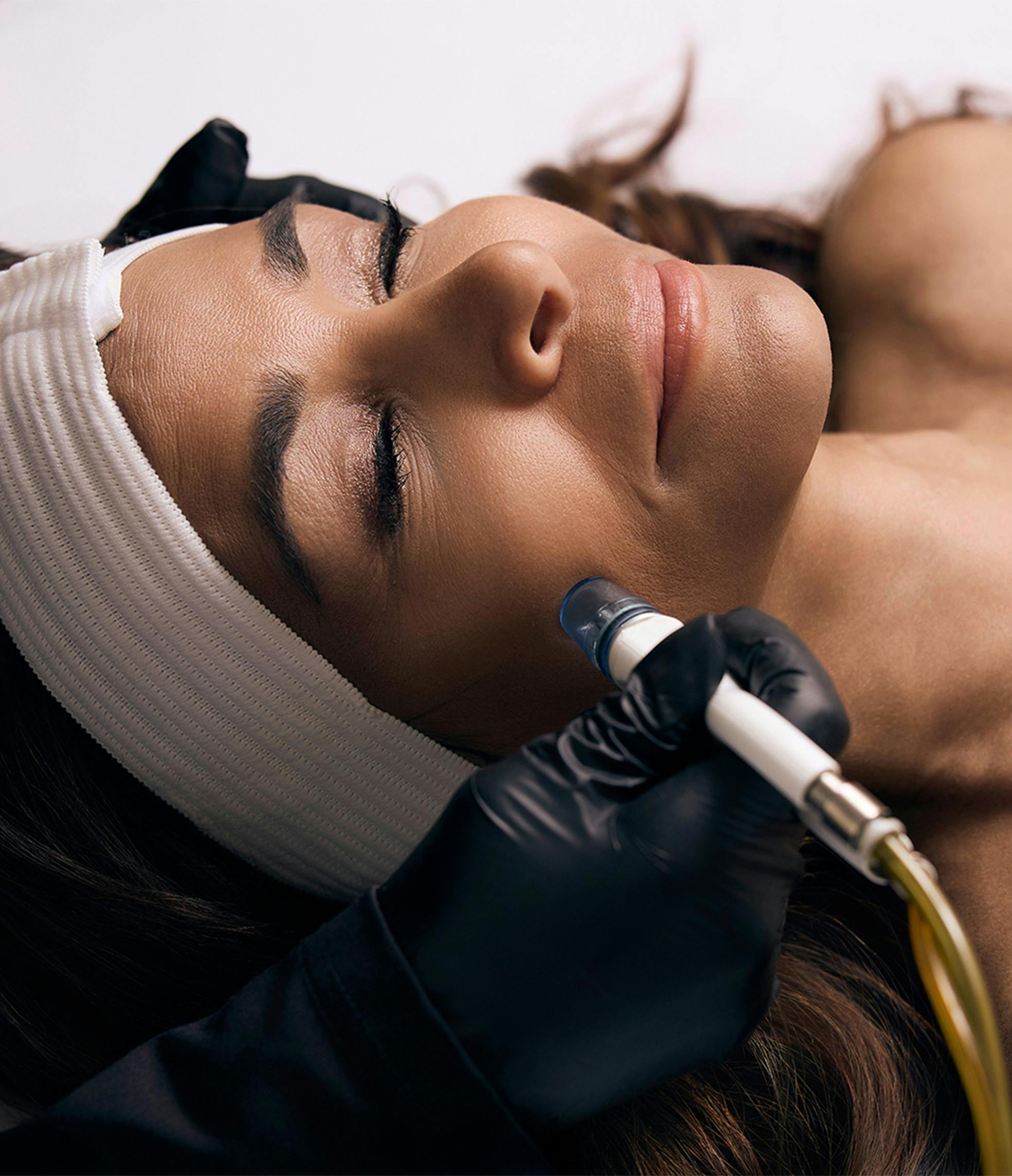 woman getting a skin treatment
