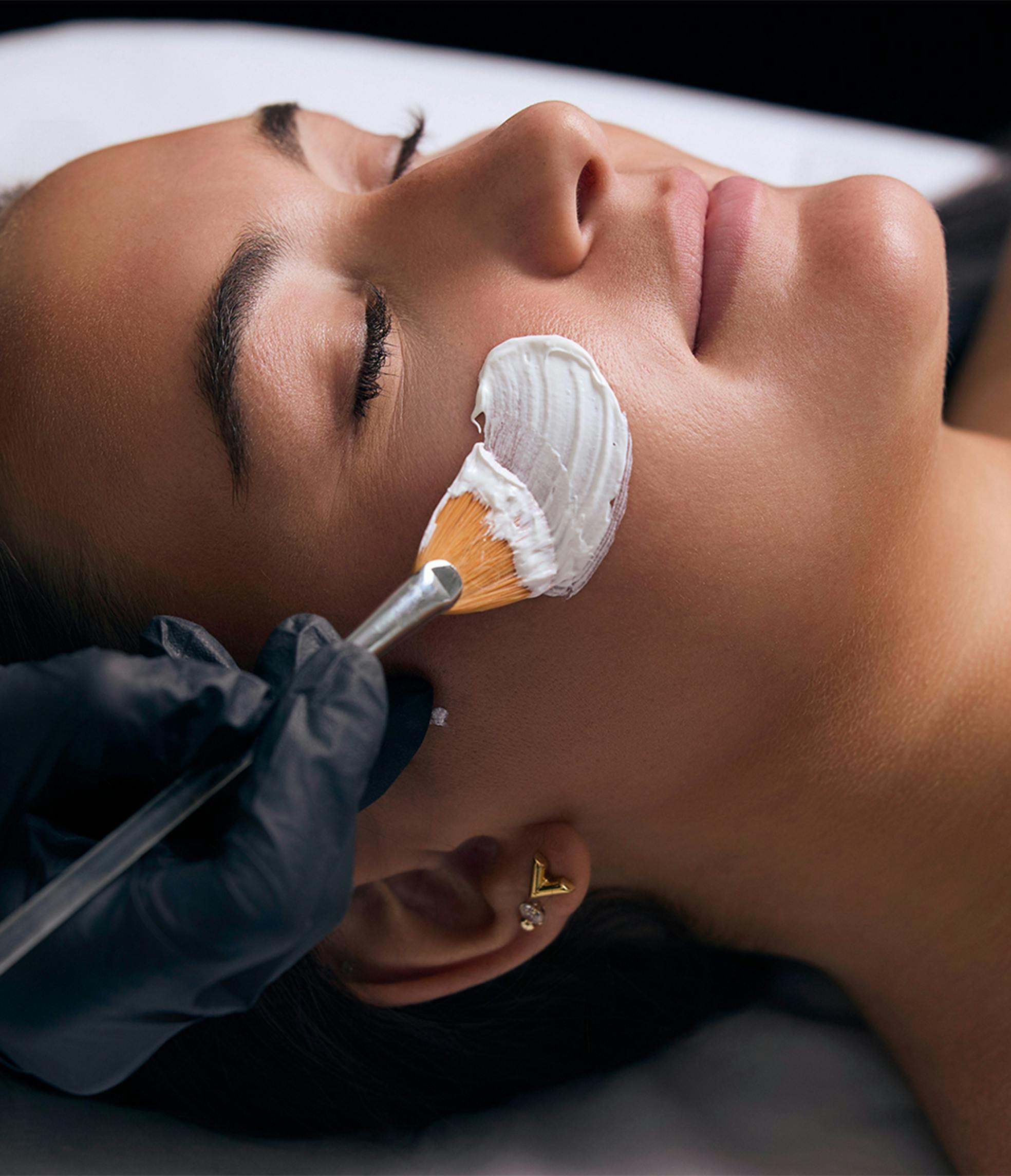 woman getting a facial