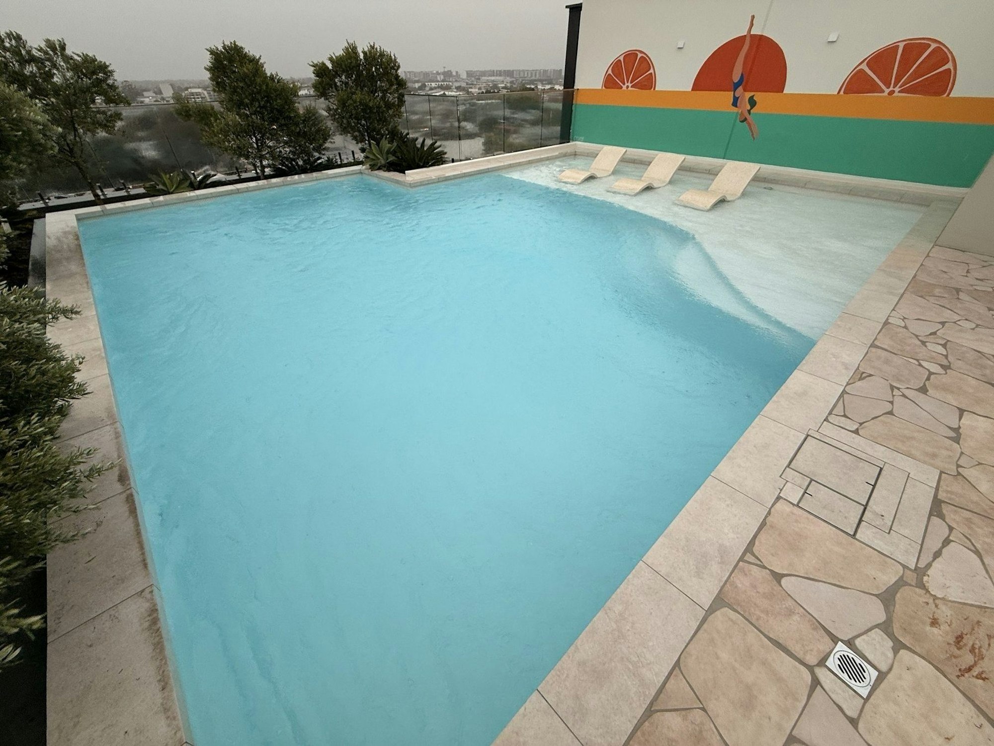 Rooftop strata pool serviced by Poole's Pools