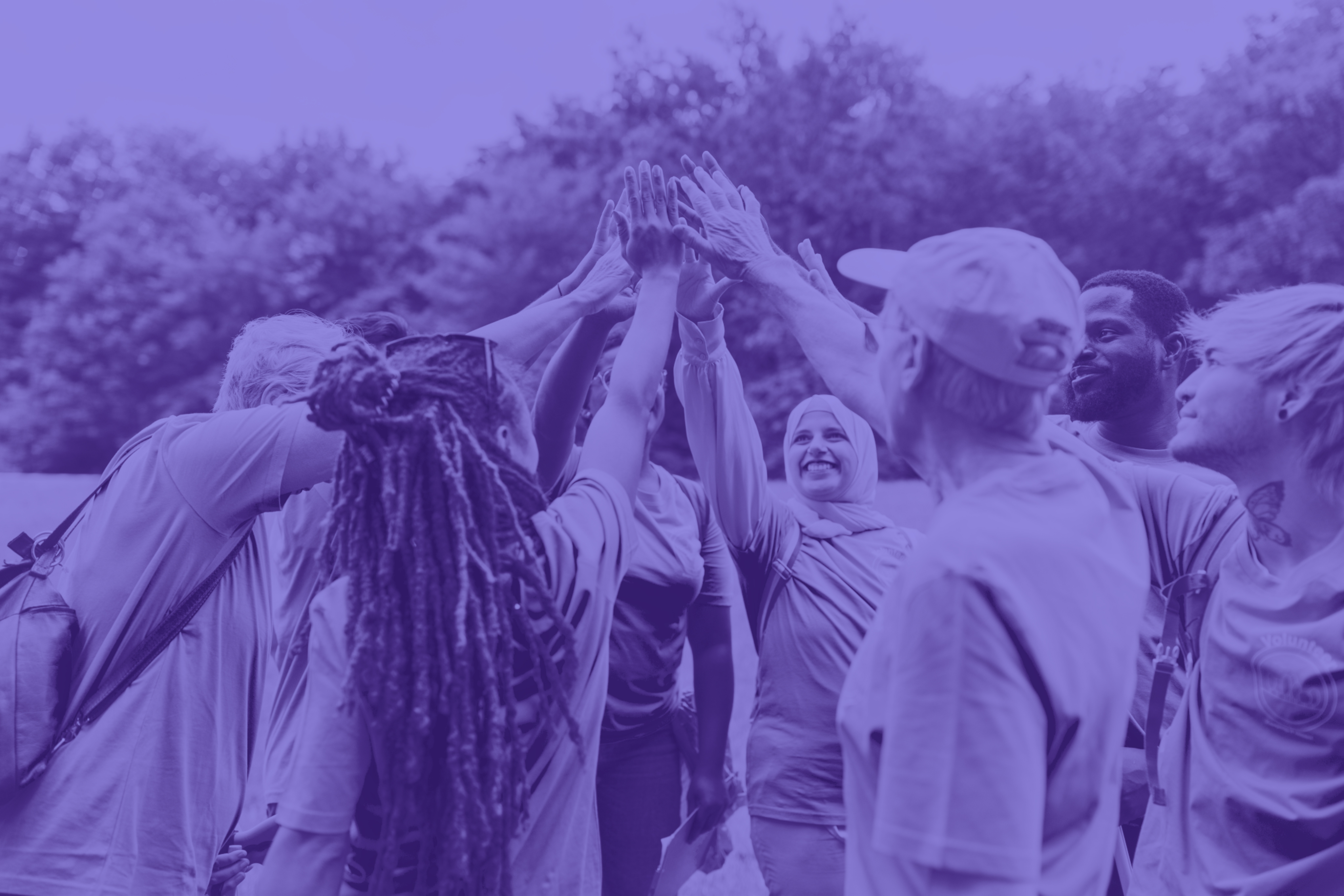 Community Volunteers High Fiving