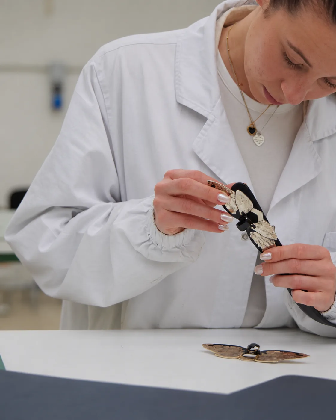 Realizzazione di un gioiello a forma di farfalla in laboratorio