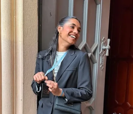 Studentessa MITA durante un’attività di mobilità Erasmus