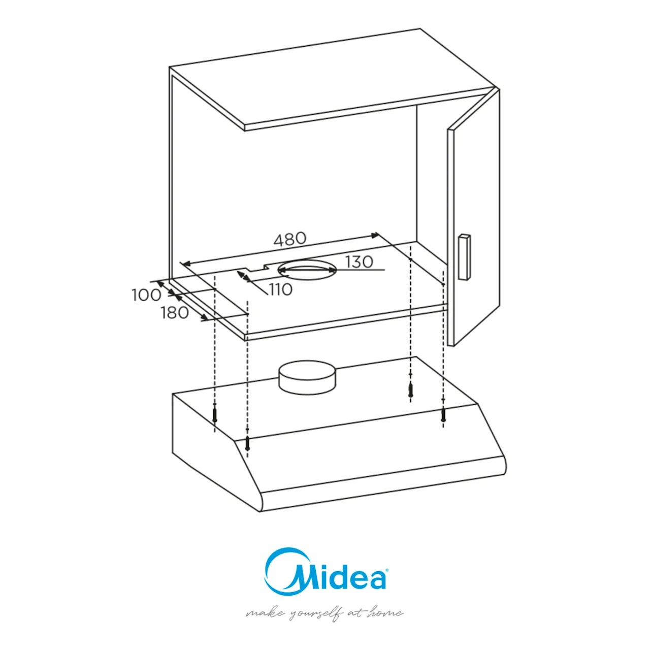 Кухонная вытяжка Midea MH60T349B, фото 6